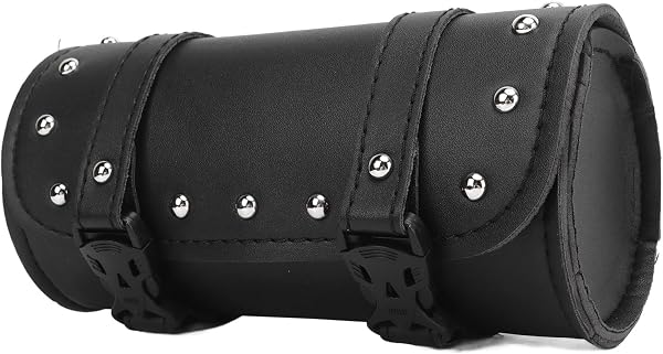 aqxreight Bolsa para Motocicleta com Fecho de 2 Alças em Couro