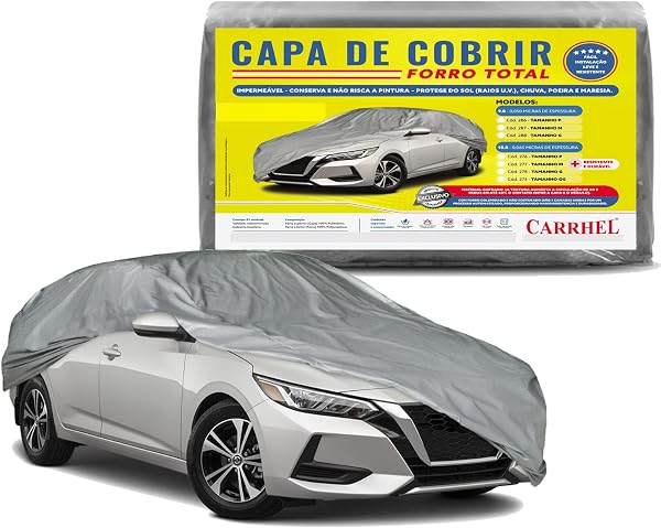 Capa para Cobrir Carro 100% Forrada, Tamanho G (Carrhel)