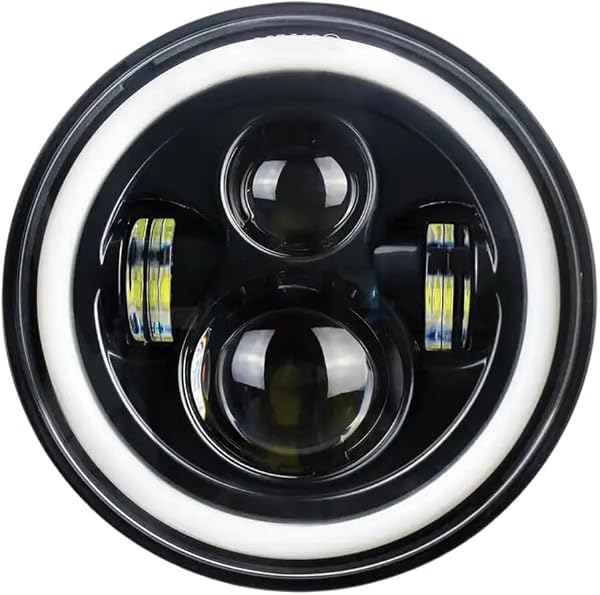 Farol de Milha Super LED 7 Polegadas 30W Angel Eyes