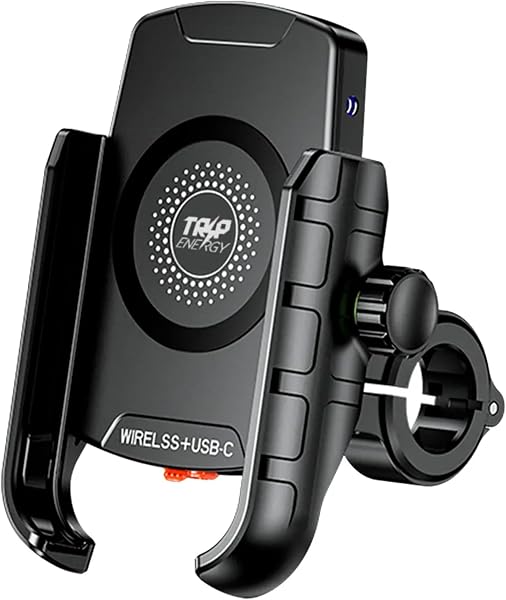 Suporte Moto Celular Carregamento Wireless 15W e USBC 18W com Proteção IP66